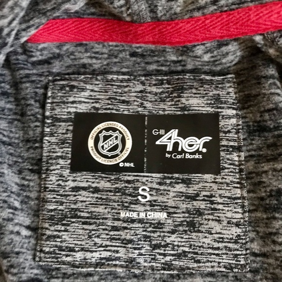 NJ DEVILS Official 4HER G-111 by Carl Banks Space Dye Full-Zip Hoodie Size S - Picture 3 of 13